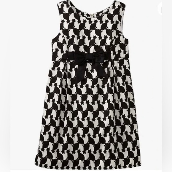 Lilly Pulitzer Other - Lilly Pulitzer Girls 6Y Black/White Evie Fancy Fest Cat Design Shift Dress - EUC